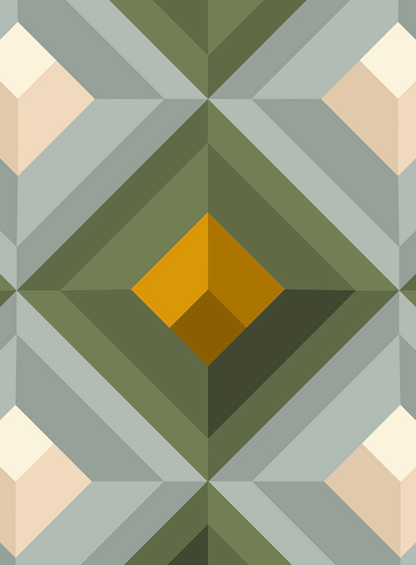 Papel-de-parede-piramide-bege-e-turquesa