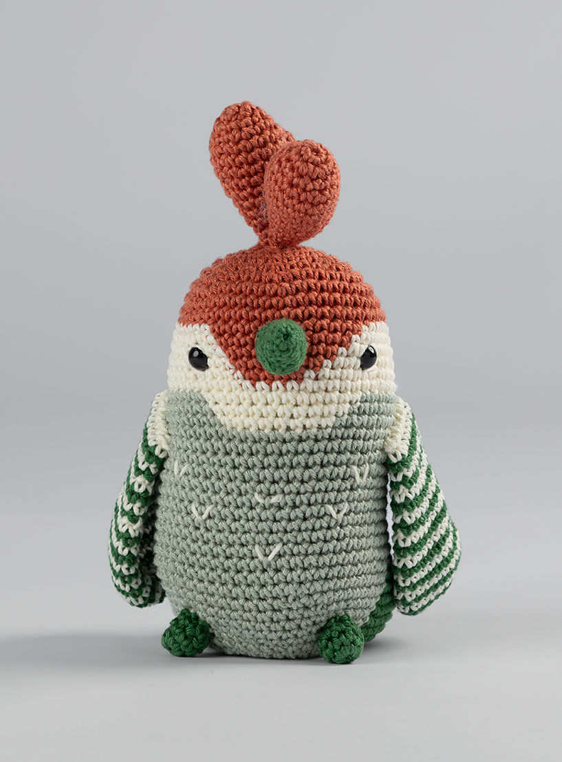 Amigurumis pássaro verde