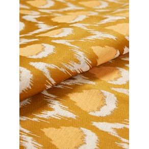 Tecido-Jacquard-Rafia-Penas-ocre--Dublado-