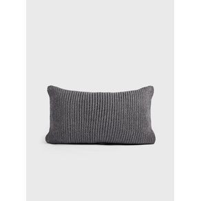 Almofada tricô ponto grande grafite