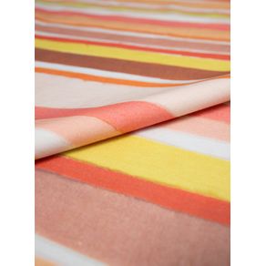 Tecido Estampado Listra Manual Laranja