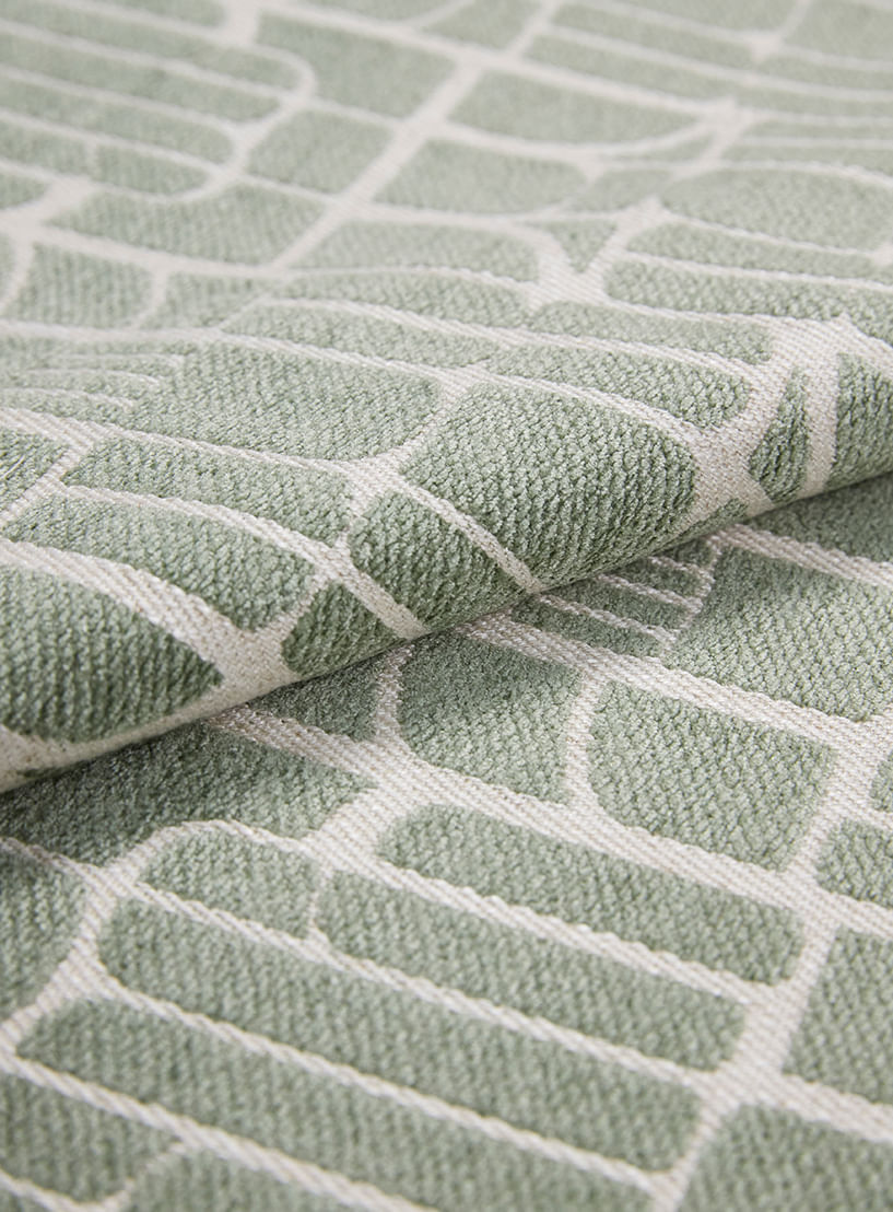 Tecido-Jacquard-Chenile-Marajoara-verde-e-off-white