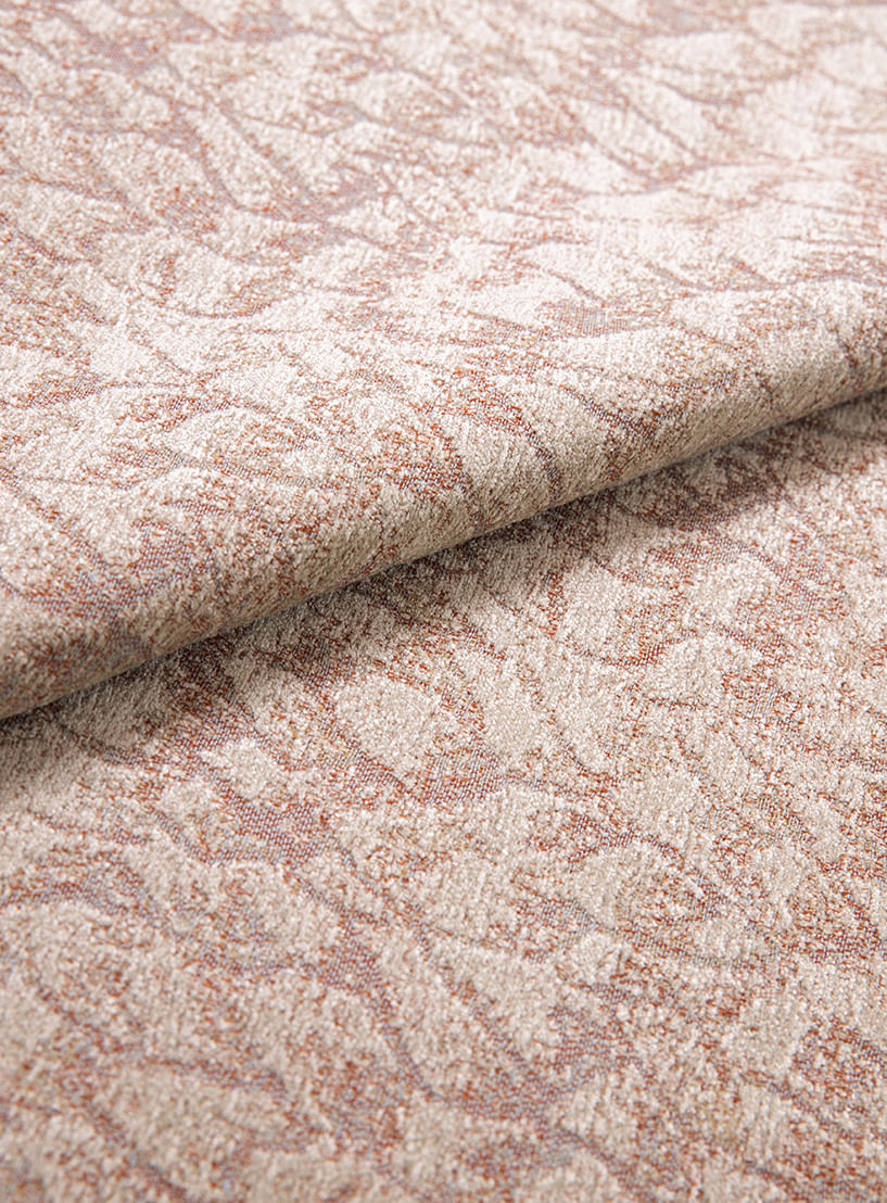 Tecido-Jacquard-Chenile-Veredas-Bege-e-Vermelho