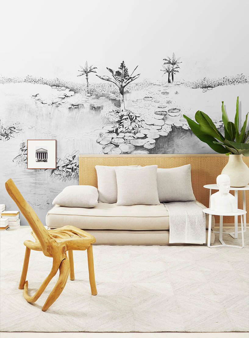 Painel-de-Parede-Lago-Das-Vitorias-Regias-Preto-e-Branco