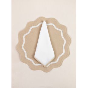 Kit-Jogo-americano---ondulado-Basico---Borda-Bege