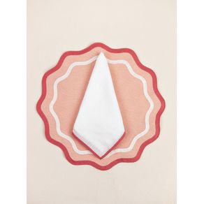 Kit-Jogo-americano---ondulado-Basico---Borda-Rosa