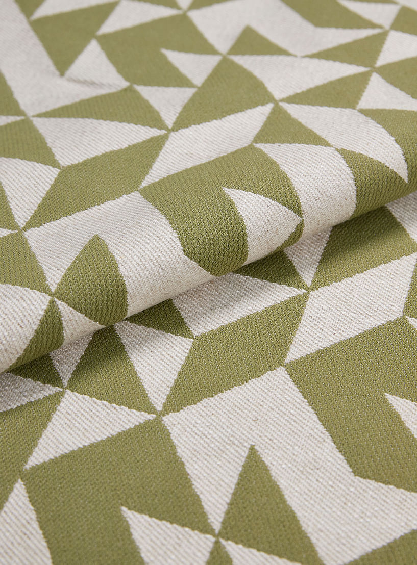 Tecido-Jacquard-Geometria-verde