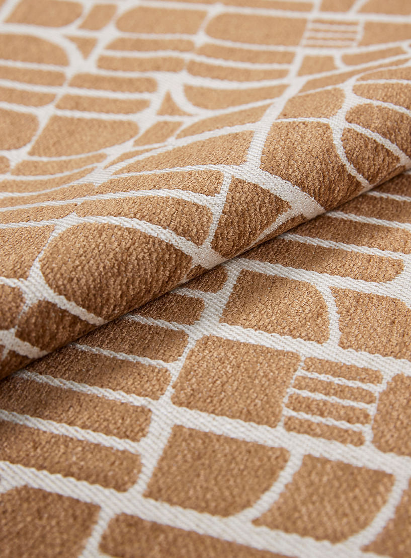 Tecido-Jacquard-Chenile-Marajoara-ocre-e-off-white